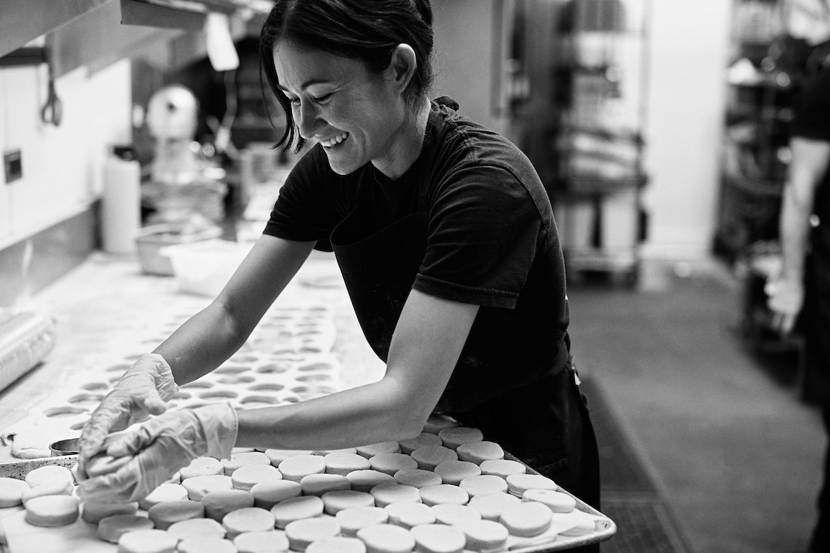 Chef in the kitchen at Manuela, Los Angeles
